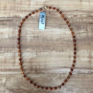 NWT Monet Genuine Carnelian Necklace